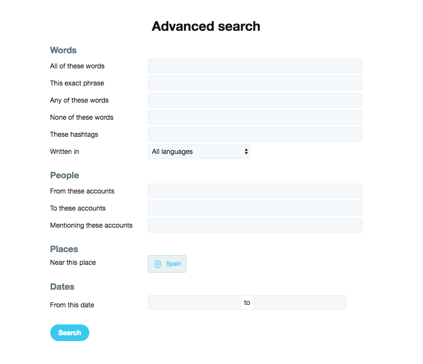 search twitter hashtags by date